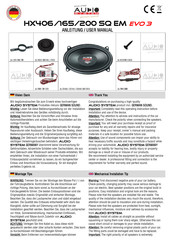 Audio System HX406 SQ EM EVO 3 Anleitung