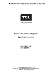 TCL RF282BSF0UK Bedienungsanleitung