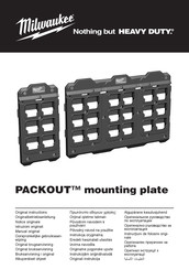 Milwaukee PACKOUT mounting plate Originalbetriebsanleitung