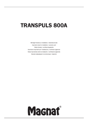Magnat TRANSPULS 800A Wichtige Hinweise Zur Installation / Garantieurkunde