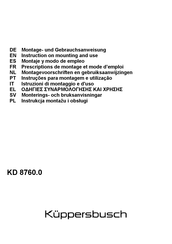 Küppersbusch KD 8760.0 Montage- Und Gebrauchsanweisungen