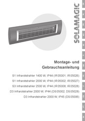 Solamagic IR 05002 Montage- Und Gebrauchsanleitung