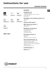 Indesit IWE 71451 Bedienungsanleitung
