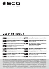ECG VM 3140 HOBBY Bedienungsanleitung