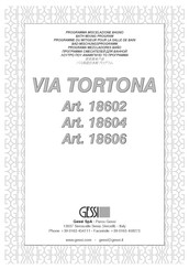 Gessi VIA TORTONA 18604 Bedienungsanleitung
