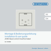 Zewotherm BasicControl SmartFan Kabel Montage- & Bedienungsanleitung