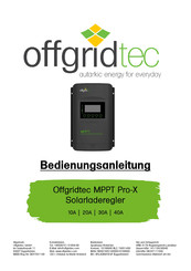 Offgridtec MPPT Pro-X 20A Bedienungsanleitung