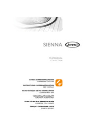 Jacuzzi PROFESSIONAL Serie Vorinstallationsblatt