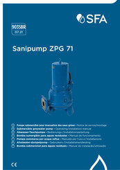 SFA SANIPUMP ZPG 71 Bedienungs- & Installationsanleitung