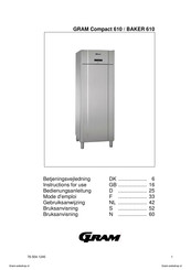 Gram BAKER 610 Bedienungsanleitung