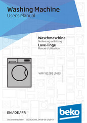 Beko WMY 81283 LMB3 Bedienungsanleitung