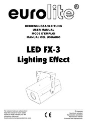 EuroLite LED FX-3 Lichteffekt Bedienungsanleitung