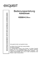 exquisit KS350-4.3 A++ Bedienungsanleitung