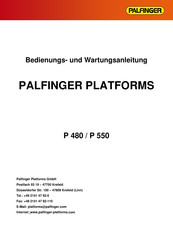 Palfinger P 550 Bedienungs- Und Wartungsanleitung