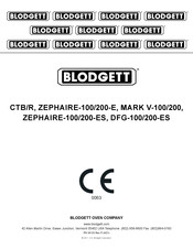 Blodgett ZEPHAIRE-200-E Bedienungsanleitung