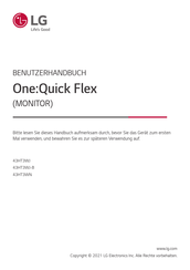 LG One:Quick Flex 43HT3WJ-B Benutzerhandbuch
