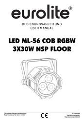 EuroLite LED ML-56 COB RGBW 3X30W NSP FLOOR Bedienungsanleitung