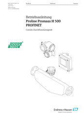 Endress+Hauser Proline Promass H 500 PROFINET Betriebsanleitung