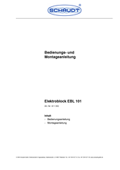 Schaudt EBL 101 Bedienungs- Und Montageanleitung