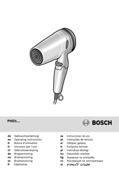 Bosch PHD1-Serie Gebrauchsanleitung
