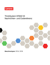 Lenovo ThinkSystem ST650 V3 Bedienungsanleitung