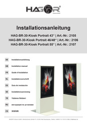 HAGOR HAG-BR-30-Kiosk Portrait 43 Installationsanleitung