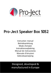 Pro-Ject Audio Systems Pro-Ject Speaker Box 5DS2 Betriebsanleitung