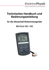ElektroPhysik MiniTest 430 Technisches Handbuch Und Bedienungsanleitung