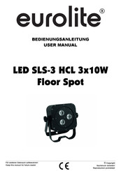 EuroLite LED SLS-3 HCL 3x10W floor Bedienungsanleitung