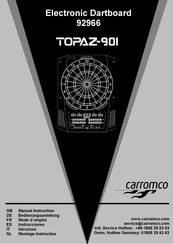 Carromco TOPAZ-901 Bedienungsanleitung