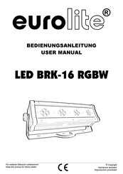 EuroLite LED BRK-16 RGBW Bedienungsanleitung