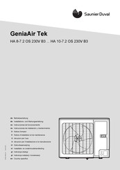 Saunier Duval GeniaAir Tek HA 8-7.2 OS 230V B3 Betriebsanleitung