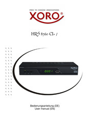Xoro HRS 8760 CI+ Bedienungsanleitung