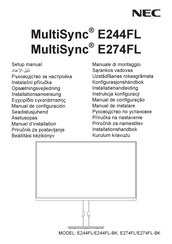 NEC MultiSync E244FL Installationsanweisung