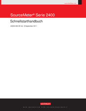 Keithley SourceMeter 2400 Serie Schnellstart Handbuch