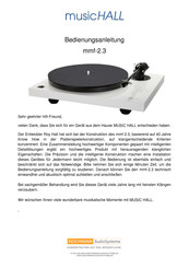 MUSIC HALL mmf-2.3 Bedienungsanleitung