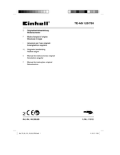 EINHELL TE-AG 125/750 Originalbetriebsanleitung