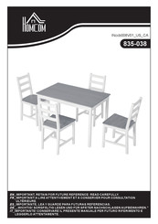 HOMCOM 835-038 Bedienungsanleitung