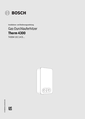 Bosch Therm 4300 T4304 14 Serie Installations- Und Bedienungsanleitung