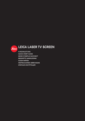 Leica LASER TV SCREEN Kurzanleitung