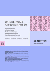 Klarstein WONDERWALL AIR ART 60 Bedienungsanleitung