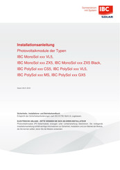 IBC Solar MonoSol ZX5 Black-Serie Installationsanleitung