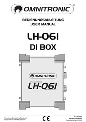 Omnitronic LH-061 DI BOX Bedienungsanleitung