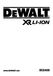 DeWalt XR LI-ION DCG409 Bersetzung Der Originalanweisungen