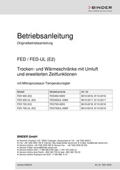 Binder FED 720 Betriebsanleitung