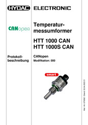 HYDAC ELECTRONIC HTT 1000S CAN Bedienungsanleitung