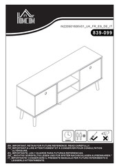 HOMCOM 839-099 Montageanleitung