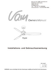 VAM Hype Installations- Und Gebrauchsanweisung