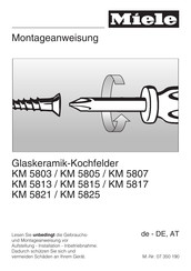Miele KM 5807 Montageanweisung