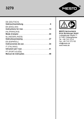 Mesto 3270 Gebrauchsanleitung